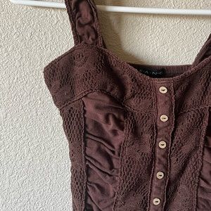 brown corset top